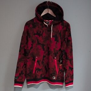 And 1 Red and Black Camouflage Hoodie Size S